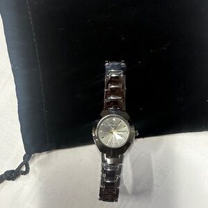 Elegant Black and Silver Women's Watch
